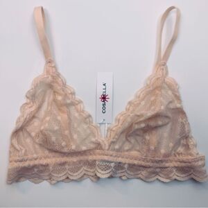 NWT Cosabella Women's Blush sweet treats Lace Bralette bra Size Large